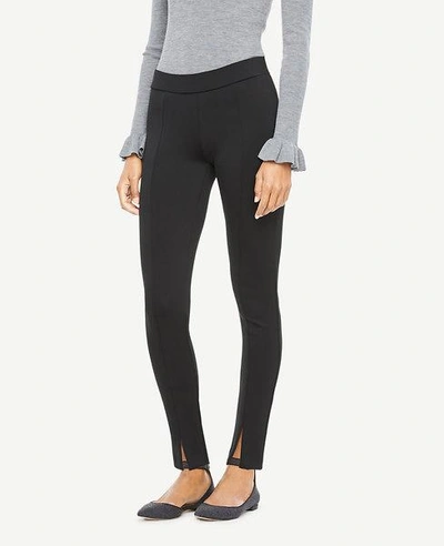 Shop Ann Taylor Scuba Leggings In Black