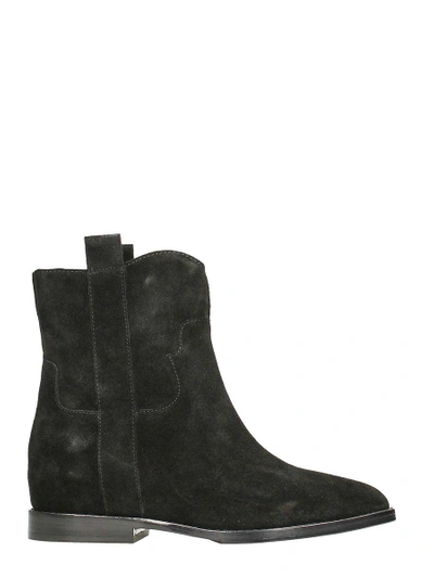 Shop Ash Jane Ankle Boots In Black Suede