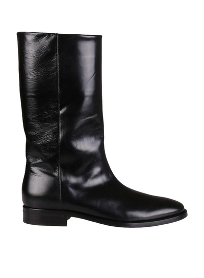 Shop Saint Laurent Matt Boots In Nero