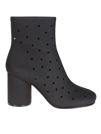 Shop Maison Margiela Perforated Ankle Boots