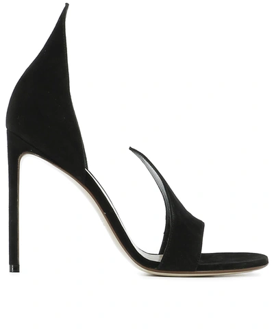 Shop Francesco Russo Black Suede Sandals