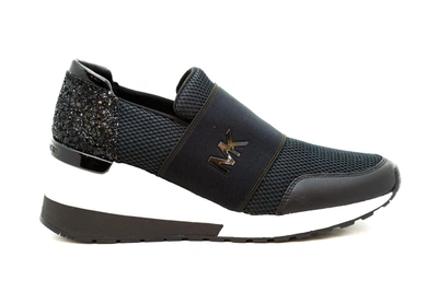 Shop Michael Michael Kors Felix Sneakers In Black