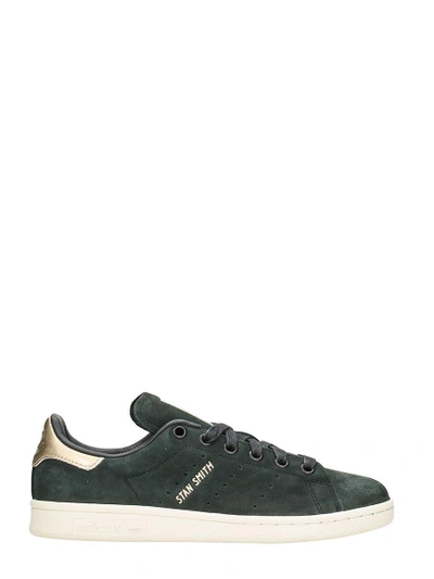Shop Adidas Originals Stan Smith Black Nubuck Sneakers