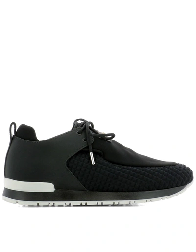 Shop Balmain Black Fabric Sneakers
