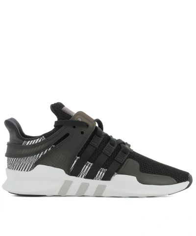 Shop Adidas Originals Black Eqt Support Adv Fabric Sneakers