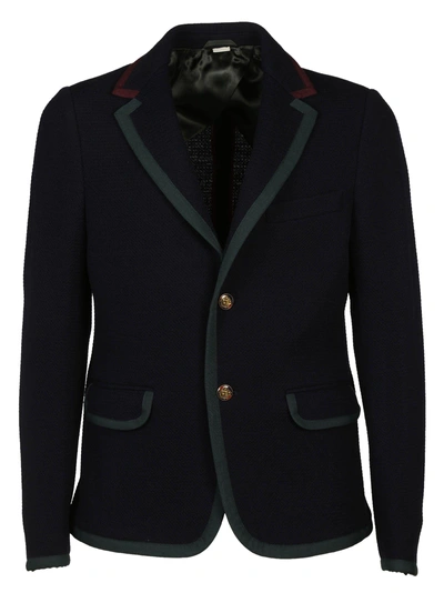 Shop Gucci Cambridge Blazer In Blue