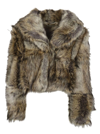 Shop Stella Mccartney Fur Free Fur Coat In Brown