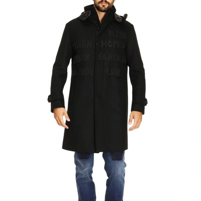 Shop Fendi Coat Coat Men  In Black