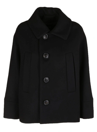 Shop Dsquared2 Buttoned Coat In Nero