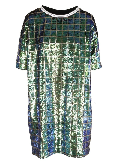 Shop Essentiel Antwerp Checked Dress In Verde