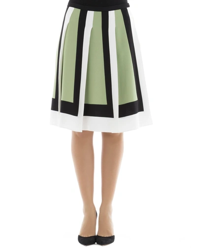 Shop Valentino Green Acetate Skirt