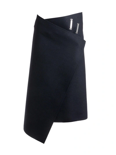 Shop Celine Céline Wool Skirt In Black