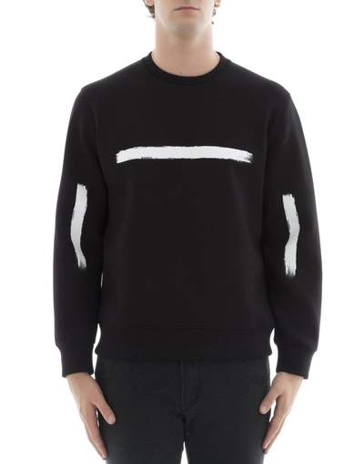 Shop Neil Barrett Black Viscose Sweater