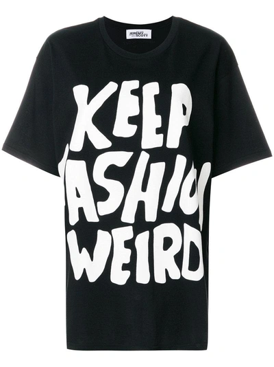 Shop Jeremy Scott - Keep Fashion Weird T In Black