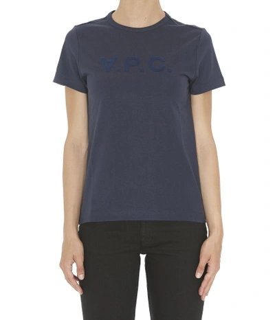 Shop Apc A.p.c. Tshirt In Dark Navy