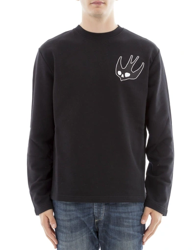 Shop Mcq By Alexander Mcqueen Black Cotton Sweater