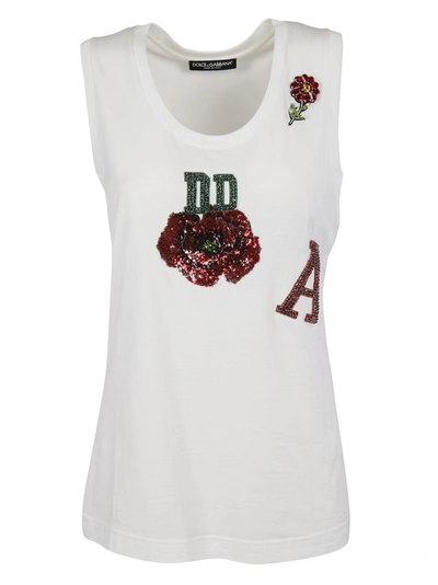 Shop Dolce & Gabbana Rose Tank Top