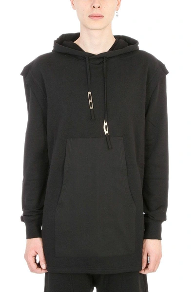 Shop Damir Doma Black Cotton Hoodie