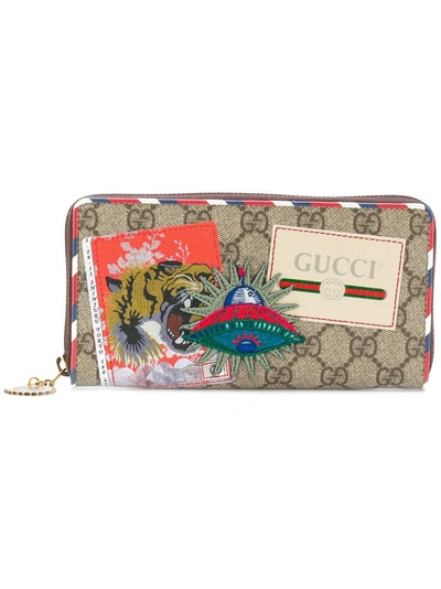 Shop Gucci Gg Supreme Applique Wallet