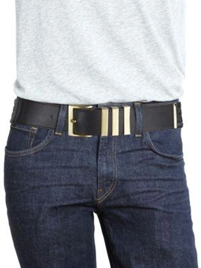 Shop Balmain Leather Belt In Black