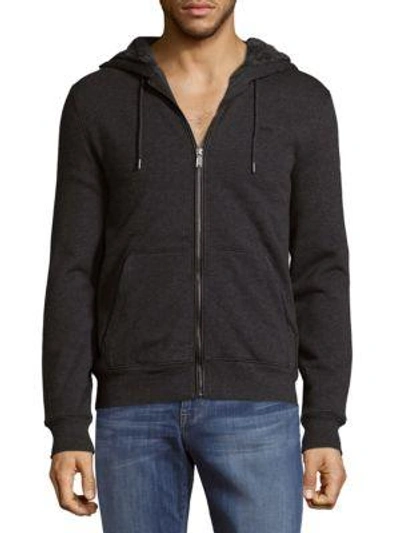 Shop Michael Kors Hooded Jacket In Charcoal