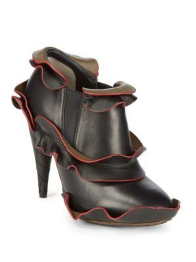 Shop Fendi Slip-on Leather Boots In Black