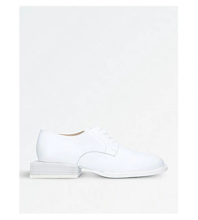 Shop Jacquemus Clown Leather Derby Shoes In White