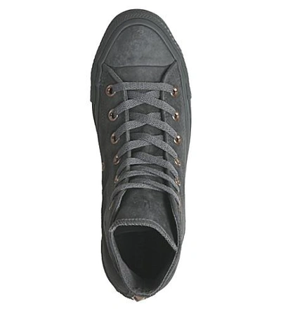Shop Converse All Star High-top Studded Suede Sneakers In Mason Grey Stud