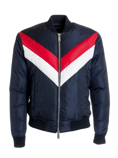 Shop Dsquared2 Contrast Bomber Jacket In Multicolor