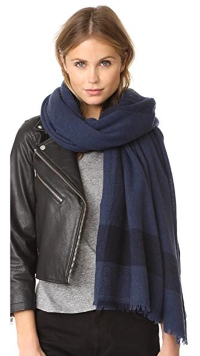 Tory Burch Solid Cashmere Scarf In Tory Navy | ModeSens