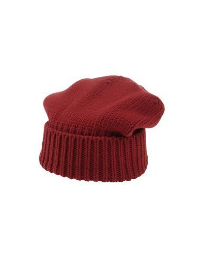 Shop Dsquared2 Hat In Brick Red