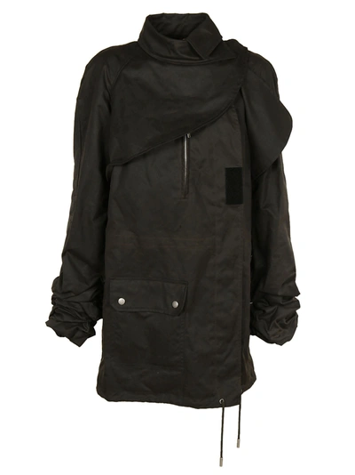 Saint Laurent Parka With Gathered Sleeves In Militare | ModeSens