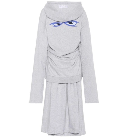 Shop Vetements Cotton-blend Dress In Grey