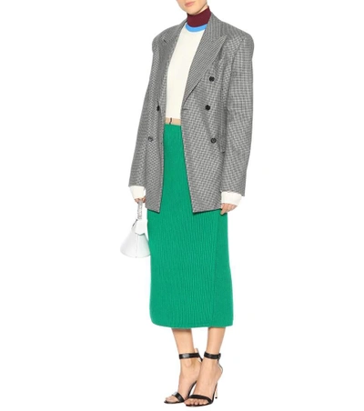 Shop Calvin Klein 205w39nyc Wool And Cashmere Skirt In Green