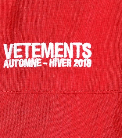 Shop Vetements X Reebok Track Pants In Red