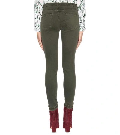 Shop Current Elliott The Stiletto Skinny Jeans In Green