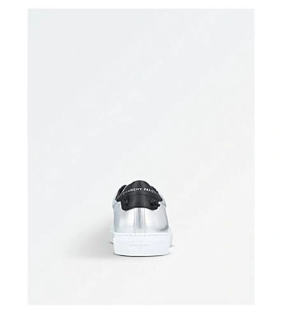 Shop Givenchy Knot Metallic-leather Sneakers In Silver