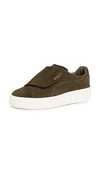 puma suede platform strap kaki puma suede platform strap kaki