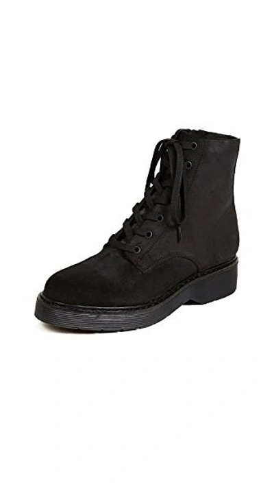 Shop Vince Monastir Lace Up Combat Boots In Black