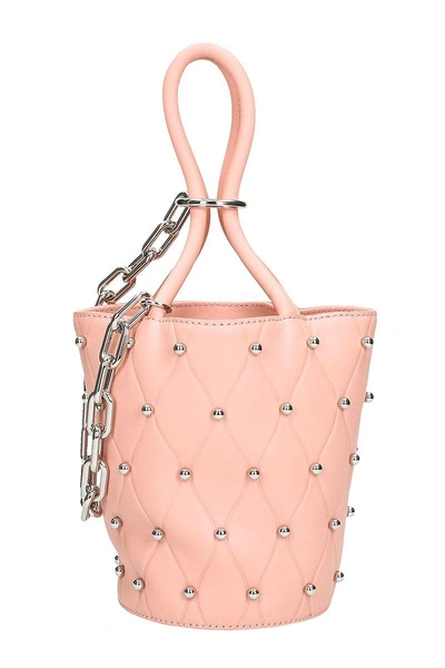 Shop Alexander Wang Mini Roxy Bucket Bag In Rose-pink