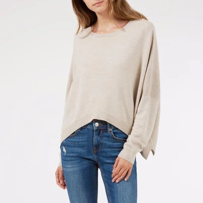 Shop Ille De Cocos Merino Cropped Sweater Fawn & Gold