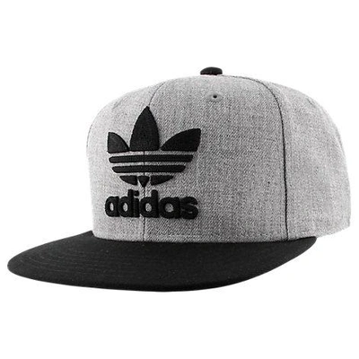 Shop Adidas Originals Adidas Men's Originals Trefoil Chain Snapback Hat In Grey