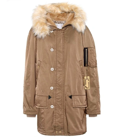Shop Marc Jacobs Hooded Coat In Brown