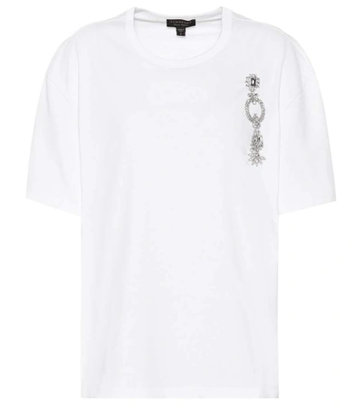 Shop Burberry Oversized Cotton T-shirt In White