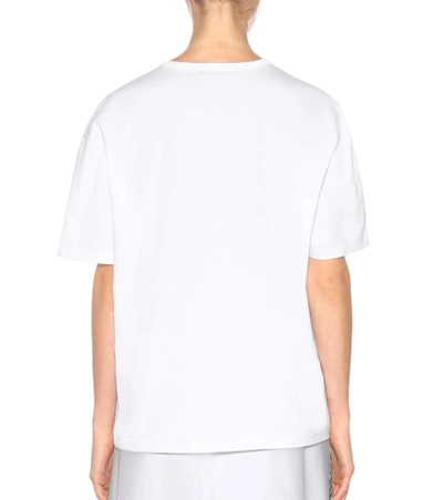 Shop Burberry Oversized Cotton T-shirt In White