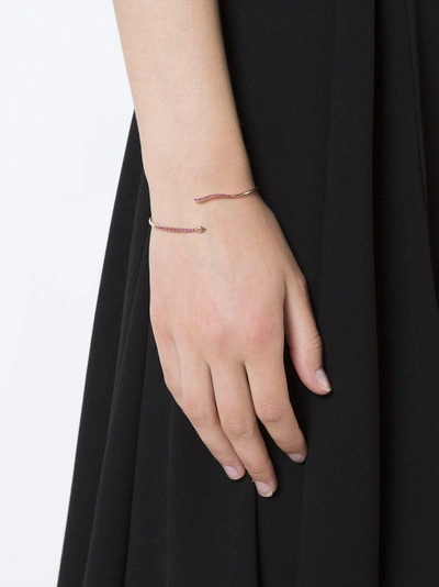 Shop Nadine Ghosn Serpent Bracelet Full Ruby Pavee