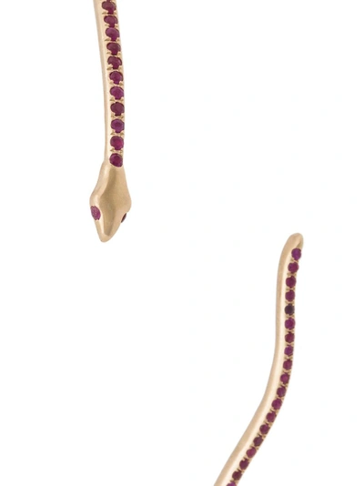 Shop Nadine Ghosn Serpent Bracelet Full Ruby Pavee