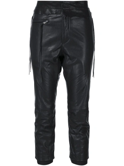 Shop Haider Ackermann Leather Trousers