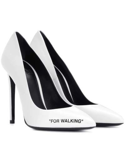 Shop Off-white For Walking Leather Pumps In White Llack
