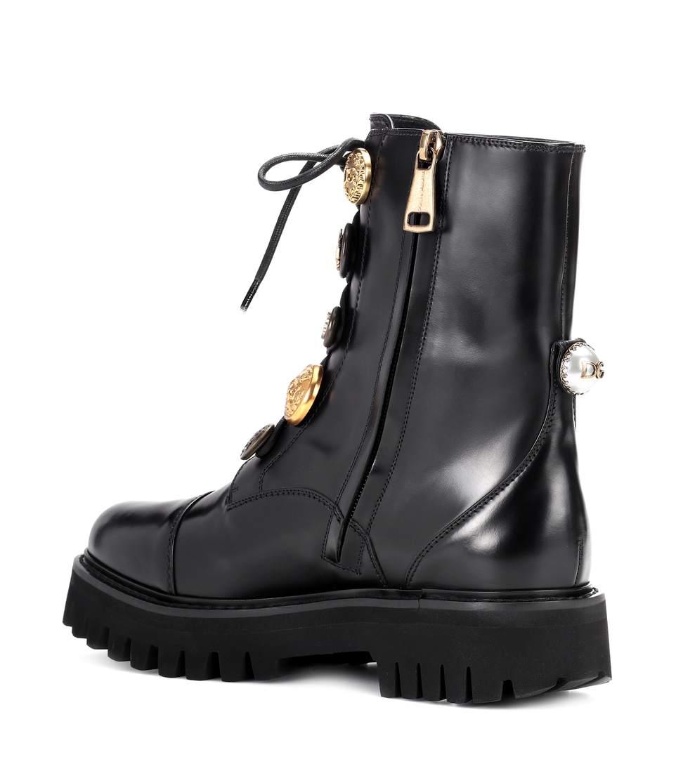 dolce & gabbana trekking leather ankle boots